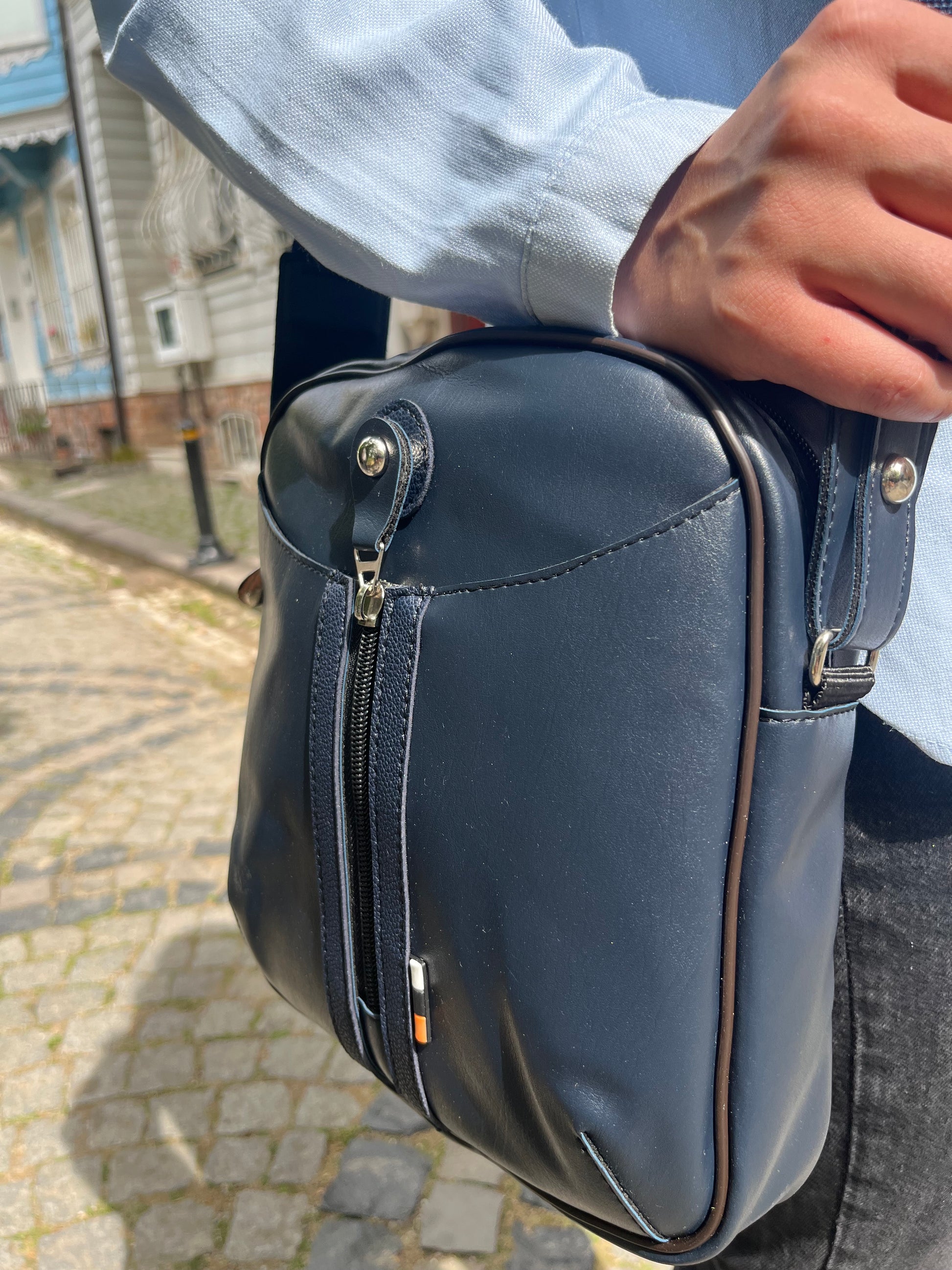 Lacivert Unisex Çapraz Çanta