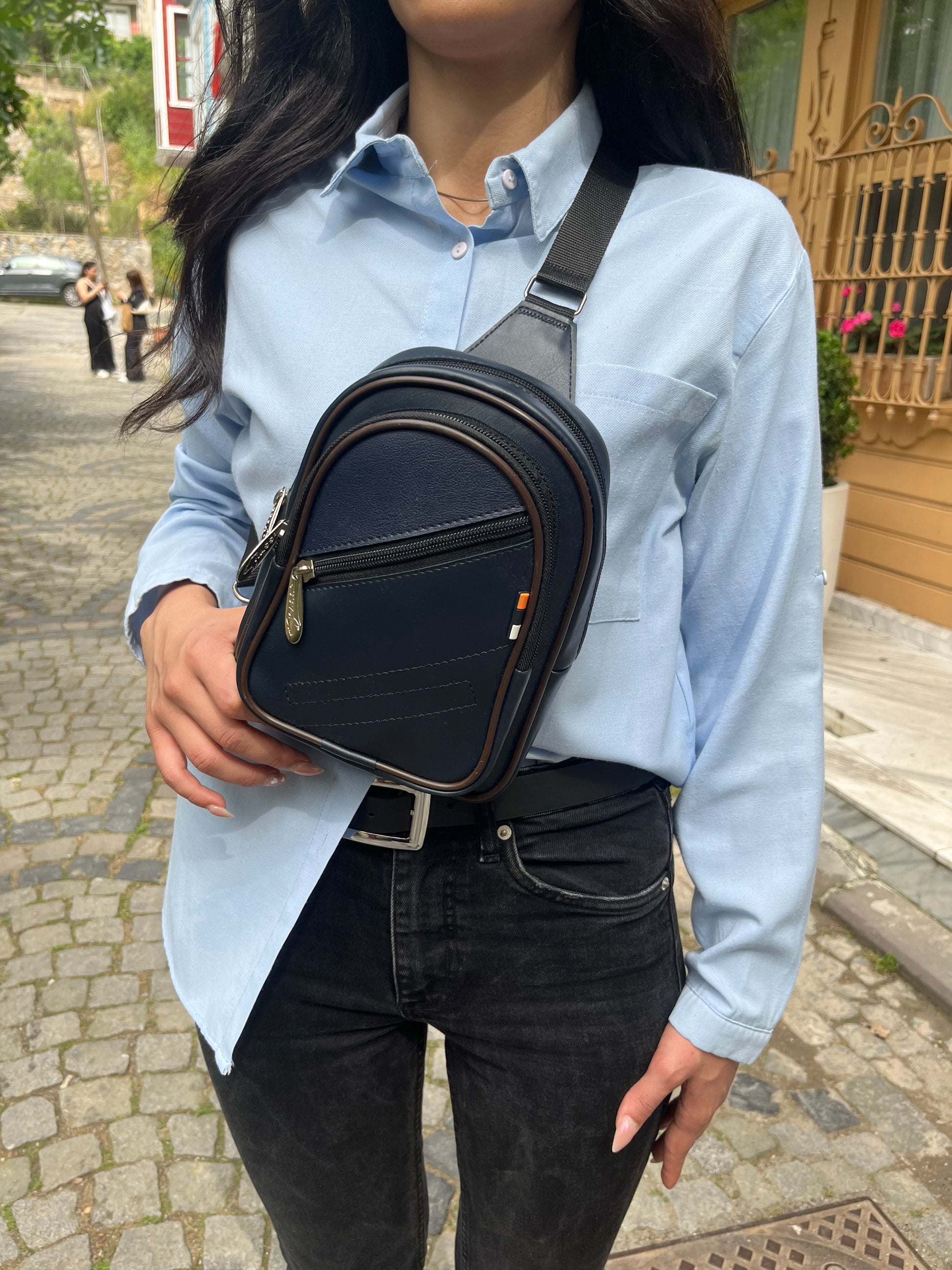 Lacivert Unisex Çapraz Çanta