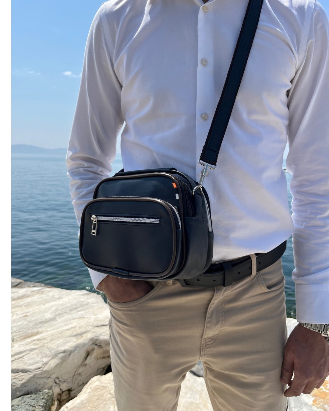 Lacivert Unisex Çapraz Çanta