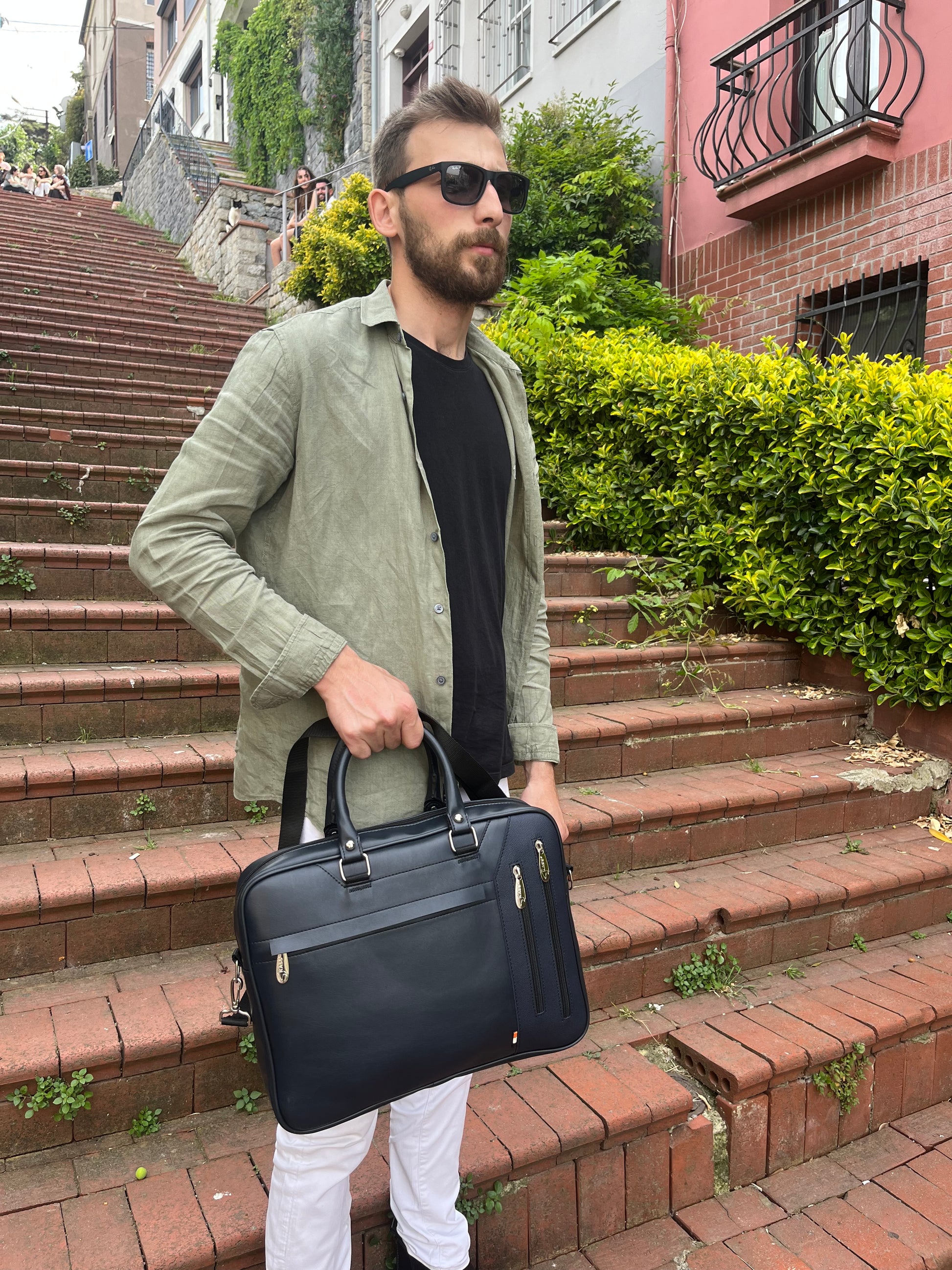 Lacivert Laptop/Evrak Çanta