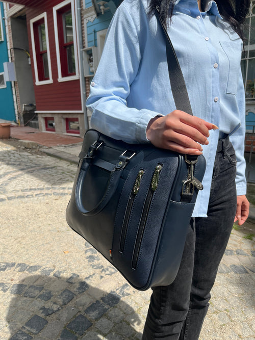 Lacivert Laptop/Evrak Çanta